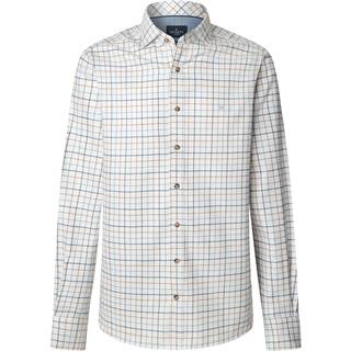Hackett Hackett Tailored Fit Blue Flannel Tattersall Shirt - Middel