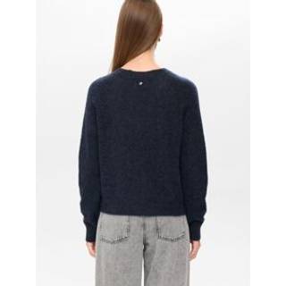 NÜMPH - Nuriette V-neck Cardigan - Dark Sapphire - M/L - Blå - Knit