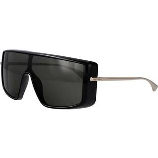 Alexander McQueen Unisex AM0524S 001 Solbriller Acetat Sort Grå Firkantet