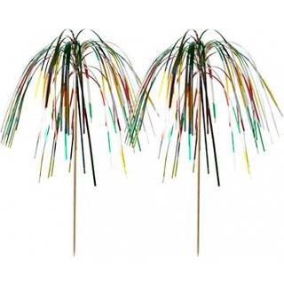100 stk. Drinkspinde Regnbue Lametta 15,5 cm – Tænd op for festens farver!