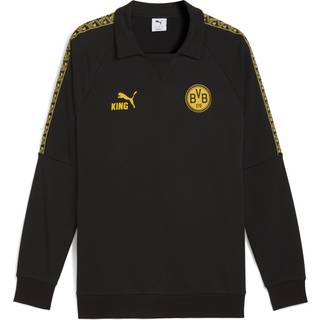PUMA Borussia Dortmund KING Drill Top Men, Sport, Black/Yellow Sizzle, XS
