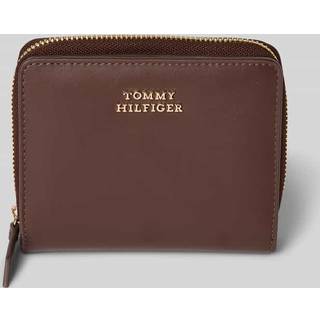 Logo Leather Zip-Around Wallet