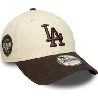 Side Patch 9Forty Los Angeles Dodgers Cap, Light Beige, One size