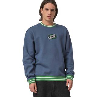 Santa Cruz Global Oval Dot Front Crew Sweatere Herrer størrelse L farve blå
