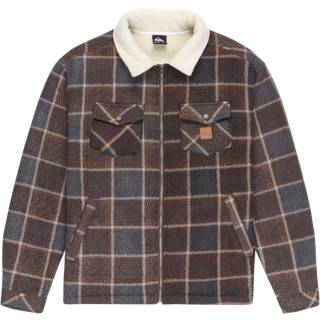 Quiksilver Sherpa Jacket Fleecejakke Herrer størrelse M farve brun