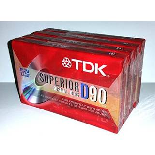 TDK Superior Normal Bias D90 IEC I / Type I til hverdagsoptagelse Audio Cassette Tapes - 4 Pack