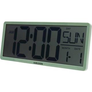 Karlsson Retro LCD bord- og vægur 34,8x14,7x2,7cm grøn