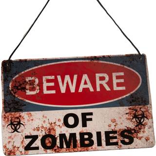 "Beware of Zombies" Warnschild 29cm