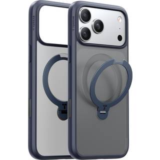 iPhone 17 Pro - TORRAS Ostand Spin Hybrid Cover m. Kickstand - MagSafe Kompatibel - Sort
