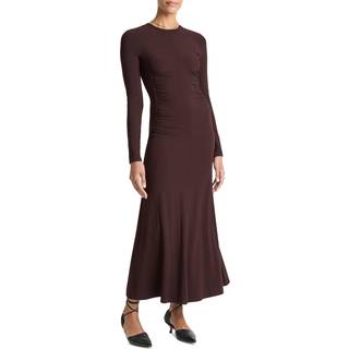 Vince Ruched jersey maxi dress - brown - XL