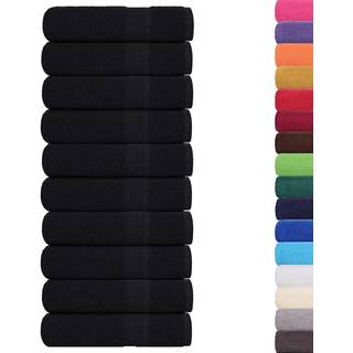 håndklæder 10 stk. FROGN sorte 50x100 cm 100% bomuld