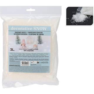 Kunstig sne til nisselandskab 2 liters pose - hvid