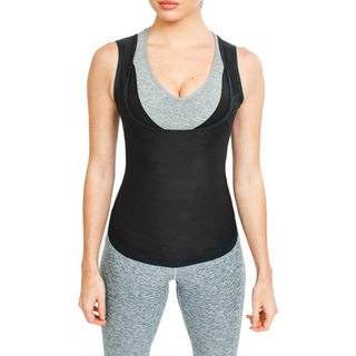 Sved Shaper Women's Premium Workout Tank Top Slimming Polymer Sauna Vest (XX-Large-3X-Large Black)