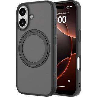 Lippa iPhone 17 Hybrid Cover m. Roterende Kickstand - MagSafe Kompatibel - Mat / Sort