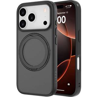 Lippa iPhone 17 Pro Hybrid Cover m. Roterende Kickstand - MagSafe Kompatibel - Mat / Sort