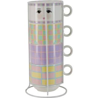 Miss Étoile - Kopper i stativ, 4 stk. - Checkered