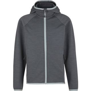 Heber Peak Kid's MerinoBlend SaplingHe. II Hoody Hætte med lynlås Børn størrelse 152 farve grå/blå