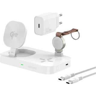 4smarts Qi2 Ladestation Trident til Smartphone / Apple Watch - Hvid