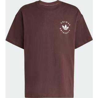 Curved adidas Trefoil Logo GFX-T-shirt - Shadow Brown