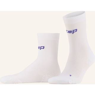 CEP Core Run Ultralight Kompressionsstrømper Mid-Cut Hvid Str. 37-40 til løb og træning
