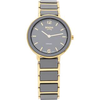 Boccia 3311-04 Damenuhr Titan Schwarz/Goldfarben