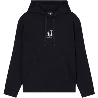 Armani Exchange Logo Hoodie Black