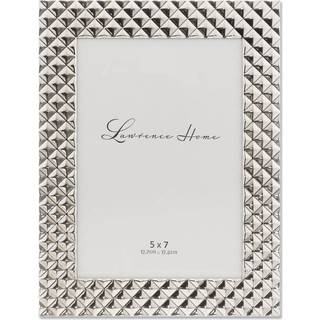 Lawrence rammer diamantm?nster poleret metalbillede ramme 5x7 s?lv