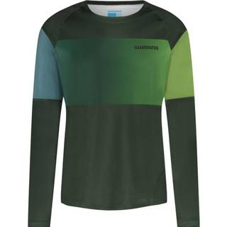 Shimano Myoko Long Sleeve Jersey Warm Cykeljersey størrelse XL farve grøn