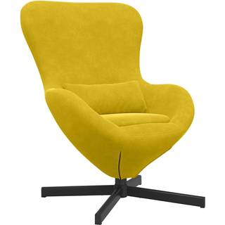 Æggestol Gul 63 x 73 x 90 cm Fløjl