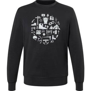 super.natural Well Equipped Crew Merino-shirt Herrer størrelse 46 - S farve sort