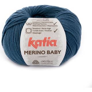 Katia Merino Baby 084 Midnatsblå Indhold: 100% Ren ny merinould Vægt/længde: 50 gram = ca. 165 meter Anbefalede pinde: 3 - 3½ mm Strikkefasthed: 10 cm x 10 cm = 26 m x 320r Maskinvask ved maks. 30ºC / Tørres i tumbleren.