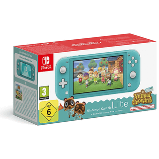 Nintendo Switch Lite - Turquoise inc. Animal Crossing