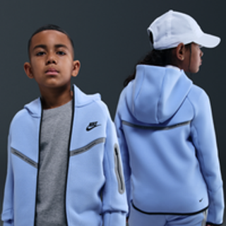 Nike Tech Fleece - hættetrøje med lynlås og reflekser til større børn (drenge) - blå - XL