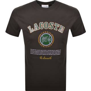 Lacoste Crew Neck T Shirt Brown