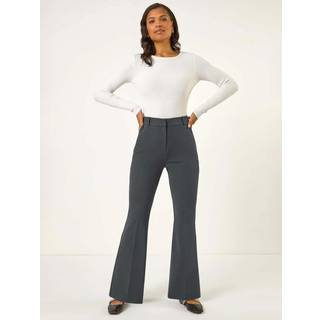Roman Roman Grey Short Bootcut Stretch Trousers