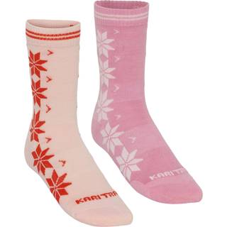 Kari Traa Vinst, sokker, 2-pak, dame, lyserød