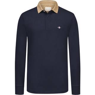 GANT Herre Heavy Rugger med krave i jernbanefløjl (XXXL) Blå