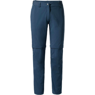Vaude Women's Farley Stretch Zip Off Pants II Trekking bukser Damer størrelse 38 - Short farve blå