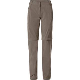 Vaude Women's Farley Stretch Zip Off T-Zip Pants II Trekking bukser Damer størrelse 42 - Long farve grå/brun