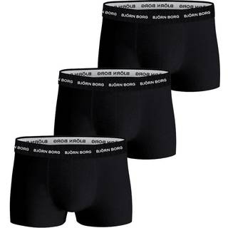 Björn Borg Cotton Stretch Trunks 3-pack Sort, S