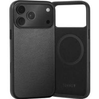 iPhone 17 Pro Leather Bumper Case (MagSafe Compatible) - Black