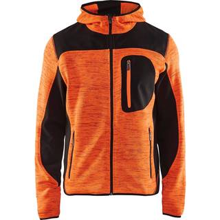 Blåkläder strikket jakke med softshell high vis orange/sort XXL