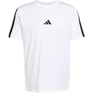 Essentials 3-Stripes Single Jersey T-shirt - White / Black - XL