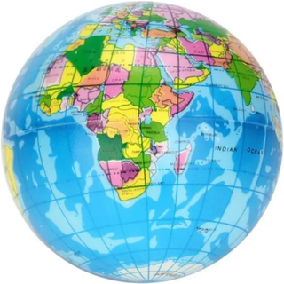 Anti-stressbold Globus 7.5 cm.