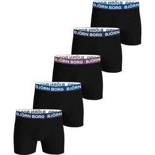 Björn Borg Cotton Stretch Boxers 5-pack Sort, L