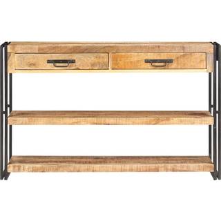 skænk 120x30x75 cm massivt ru mangotræ