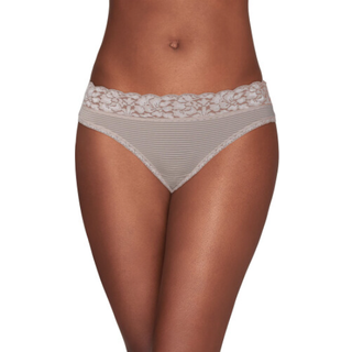 Vanity Fair Womens smigrende blonder trusser Bikini-ristet kokosn?dstripe 5