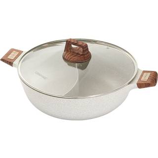 Todelt Non-stick pande med glaslåg 32 cm