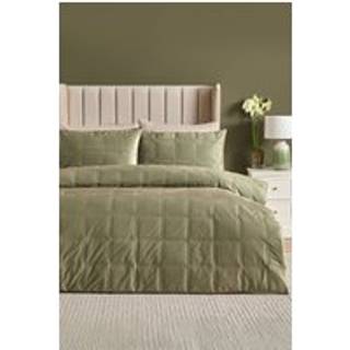 Soiree Soiree Green Brighton Square Velvet Duvet Cover Set