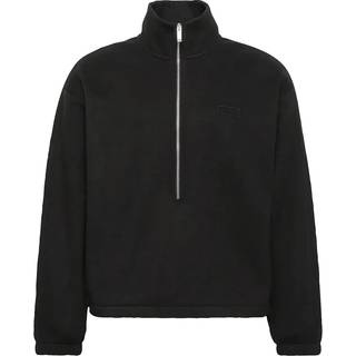 Oversized Half Zip Sweatshirt - Black - XXL